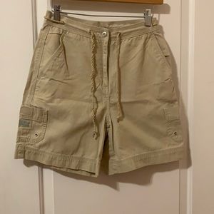 Lauren Ralph Lauren Tan Brown Cotton Cargo Utility Short